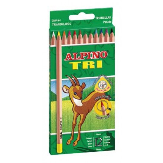 ALPİNO AL-128 TRİ ÜÇGEN BOYA KALEMİ 12Lİ