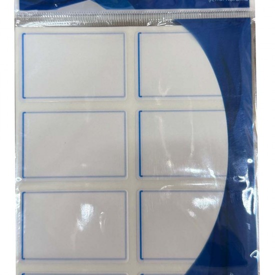TANEX TNX-707 ŞEFFAF KORUMALI ETİKET 34X52 MAVİ