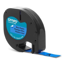 DYMO 59426 LETRATAG PLASTİK ŞERİT 12MMX4M MAVİ