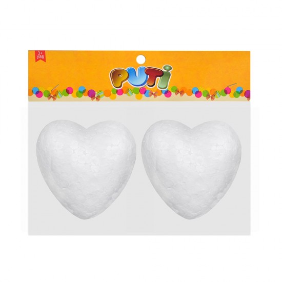 PUTİ 5015 STRAFOR KÖPÜK KALP 2Lİ 10CM