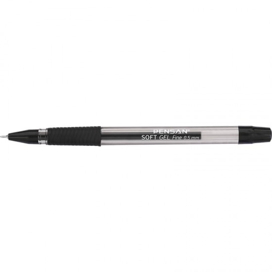 PENSAN 2420 SOFT GEL TÜKENMEZ KALEM 05MM SİYAH