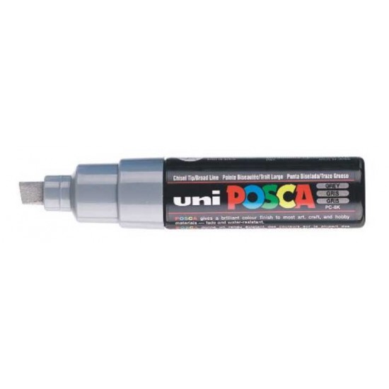 UNİ PC-8K POSCA SU BAZLI POSTER MARKÖRÜ GRİ