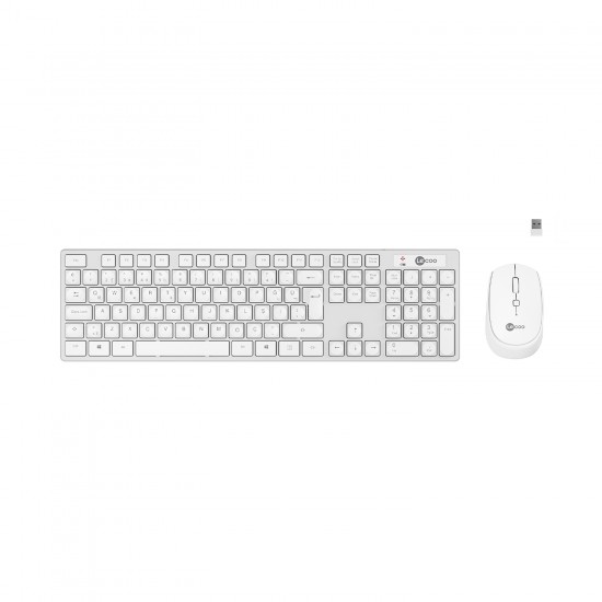 LECOO KM2001 WİRELEES BEYAZ KLAVYE MOUSE SET