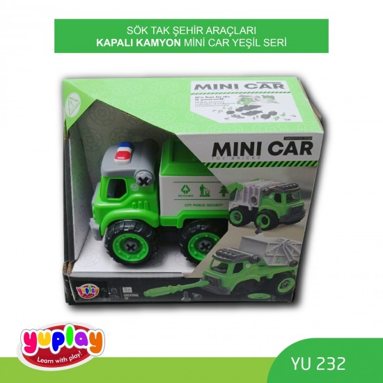 YUPLAY YU232 SÖK-TAK ŞEHİR ARAÇLARI KAPALI KAMYON YEŞİL SERİ