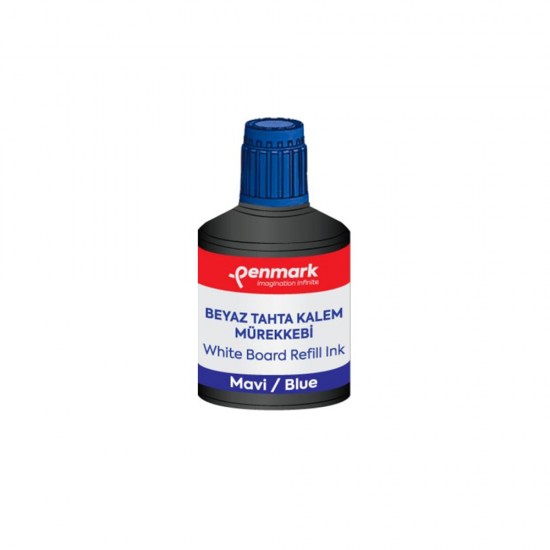 PENMARK HS107 02 BEYAZ TAHTA KALEMİ MÜREKKEBİ 100ML MAVİ