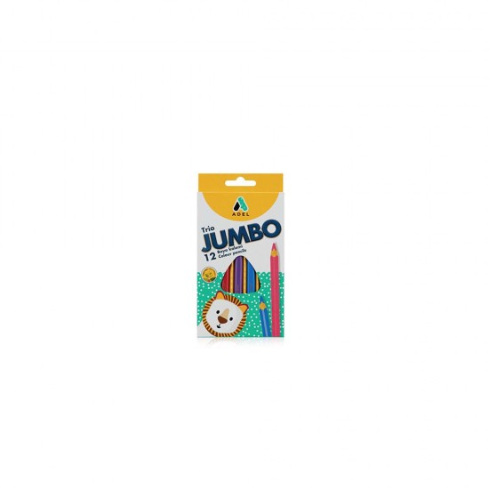 ADEL JUMBO ÜÇGEN BOYA KALEMİ 12 RENK TAMBOY 510111