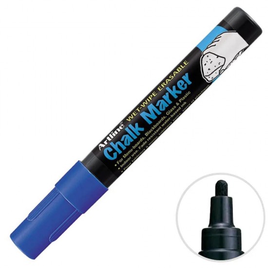 ARTLİNE EPW-4 TEBEŞİR MARKÖRÜ 4MM MAVİ