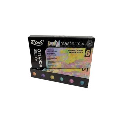 RİCH 09708 MASTERMİX AKRİLİK BOYA PASTEL 60ML 6LI SET