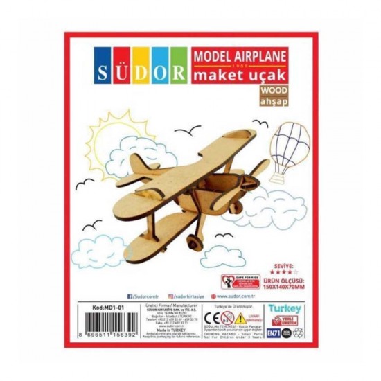 SÜDOR MD1-01 AHŞAP MAKET UÇAK