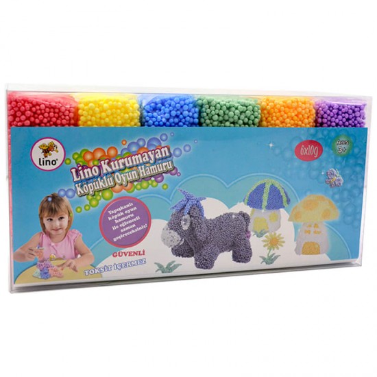 LİNO 152017 OYUN HAMURU KURUMAYAN KÖP.10GR 6LI