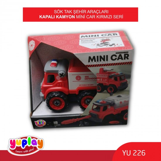 YUPLAY YU226 SÖK-TAK ŞEHİR ARAÇLARI KAPALI KAMYON KIRMIZI SERİ