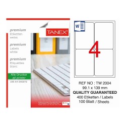 TANEX TW-2004 LAZER ETİKET 99,1X139MM