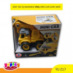 YUPLAY YU217 SÖK-TAK İŞ MAKİNESİ VİNÇ SARI SERİ