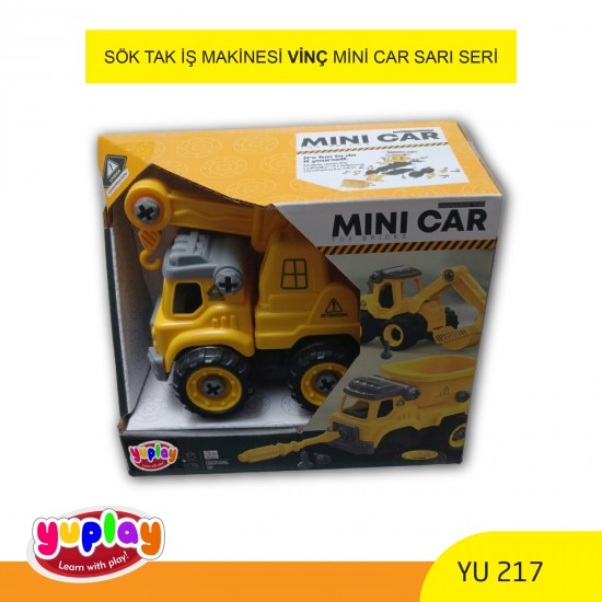 YUPLAY YU217 SÖK-TAK İŞ MAKİNESİ VİNÇ SARI SERİ