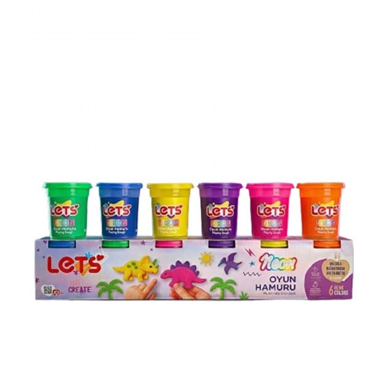 LETS L1007 NEON OYUN HAMURU 660GR 6 RENK