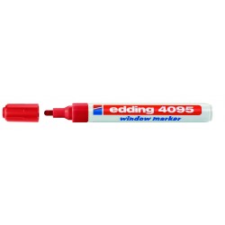 EDDİNG CAM KALEMİ 4095-02 KIRMIZI