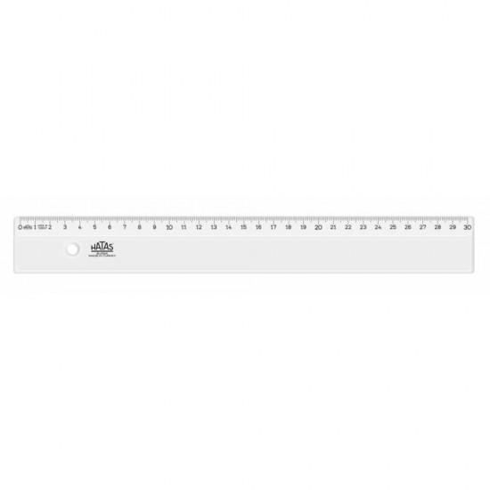 HATAS 0147 CETVEL PLASTİK ŞEFFAF GENİŞ 30CM