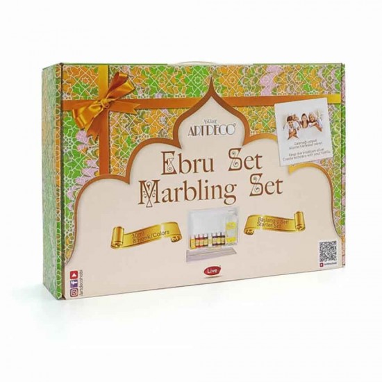 ARTDECO 016-ES5 EBRU BAŞLANGIÇ SETİ (A4 TEKNELİ)8X30ML