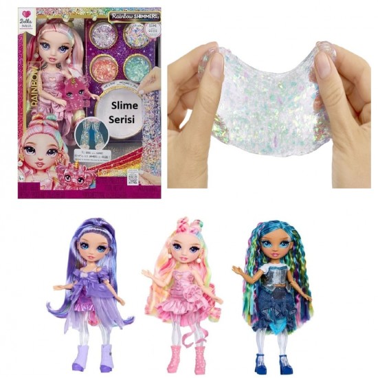 ADORE IRH122395 RH IŞILTILI GÖKKUŞAĞI SLİME MODA BEBEKLER ASORTİ 1