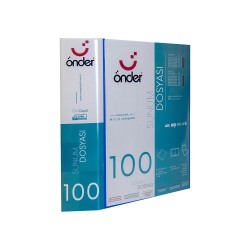 ÖNDER 1300-1 A4 ÖN CEPLİ SUNUM DOSYASI 100LÜ MAVİ