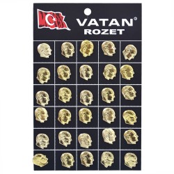 VATAN VT606 ATALI BÜST SARI KÜÇÜK BOY ROZET 30LU