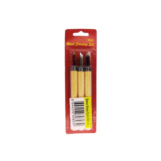 SAMUR AHŞAP OYMA 3LÜ SET