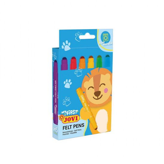 JOVİ 1206 KEÇELİ KALEM JUMBO BABY 6 RENK SUPERWASH