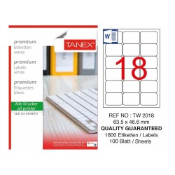 TANEX TW-2018 LAZER ETİKET 63,5X46,6MM