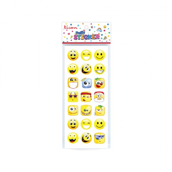 TİCON 348867 TPS-001/10 PUFFY STICKER GÜLEN YÜZ