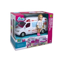 LİMON 9045-13 BEBEKLİ AMBULANS OYUN SETİ