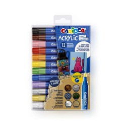 CARİOCA 45293 AKRİLİK PAİNT MARKÖR SU BAZLI MAXİ 12Lİ SET