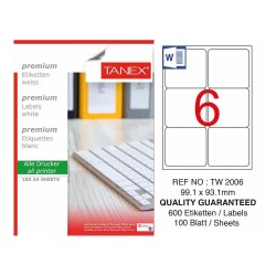 TANEX TW-2006 LAZER ETİKET 99,1X93,1MM