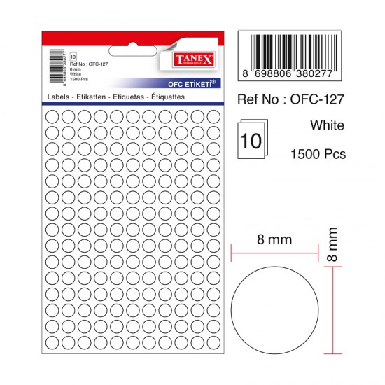 TANEX OFC-127 OFİS ETİKETİ 0,8MM