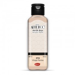 ARTDECO 070R-3712 AKRİLİK BOYA 140ML VİNTAGE PEMBE