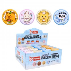 MİKRO MK-7421 KALEMTIRAŞ ÇİFT BIÇAKLI HAPPY 24LÜ KT