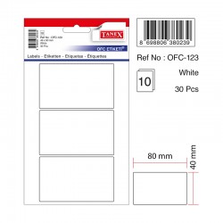 TANEX OFC-123 OFİS ETİKETİ 48X80 BEYAZ