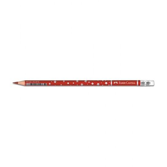 FABER BAŞLIK KALEMİ YILDIZ SİLGİLİ KIRMIZI 12Lİ 459001