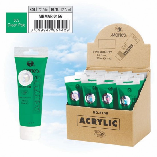 MARİES MRMAR0156 815 503 AKRİLİK BOYA 75ML GREEN PALE