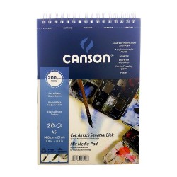 CANSON FCNS20020A5US ÇOK AMAÇLI RESİM BLOK A5 200GR