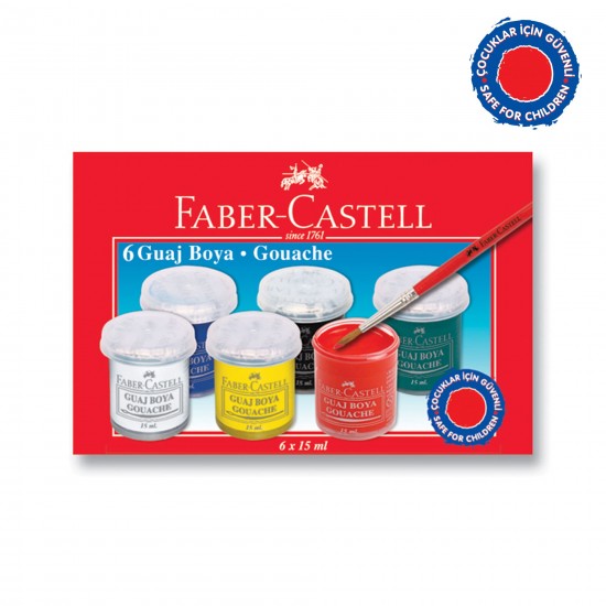FABER GUAJ BOYA 6 RENK ŞİŞE 160400