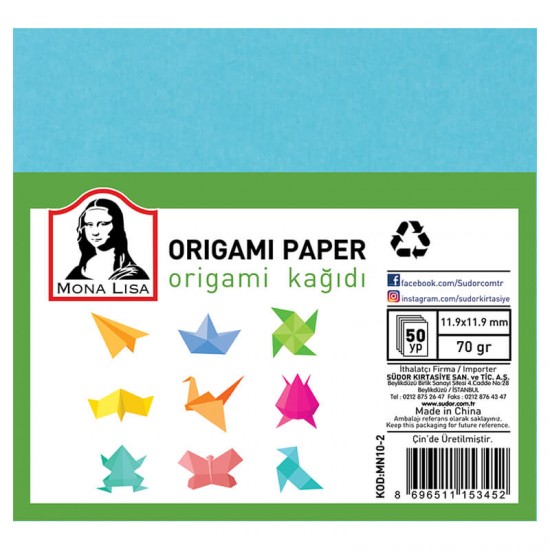 SÜDOR MN10-2 ORIGAMI KAĞIDI 11.9X11.9 50YP