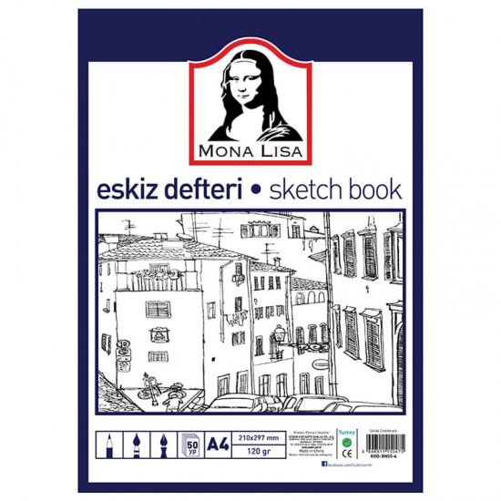 SÜDOR BN05-4 A4 SRT KPK MONA LİSA ESKİZ DEF 120GR 50YP