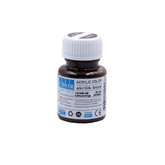 SÜDOR SD100-08 AKRİLİK BOYA 40ML KAHVERENGİ