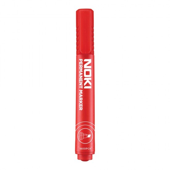 NOKİ MARKÖR KESİK UÇ KIRMIZI 1800PCK