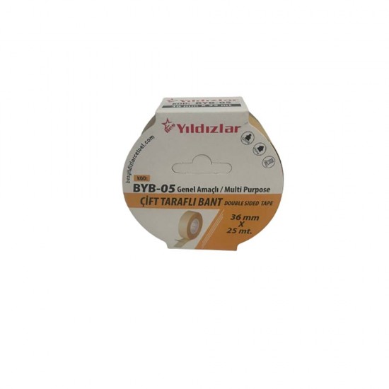 YILDIZLAR BYB-05 ÇİFT TARAFLI BANT 36X25M