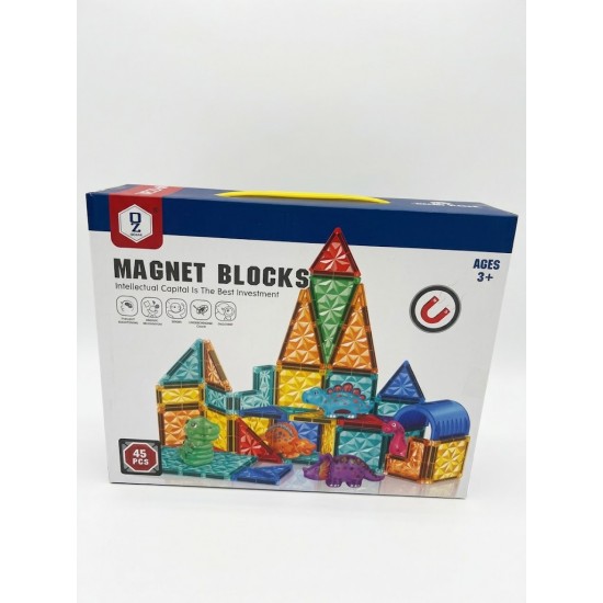 KİNDER HD147A MAGNET BLOCKS 45 PRÇ DİNOZOR COLOR