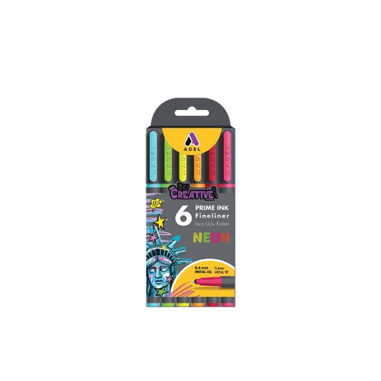 ADEL PRİME INK FİNELİNER 6LI NEON 000100