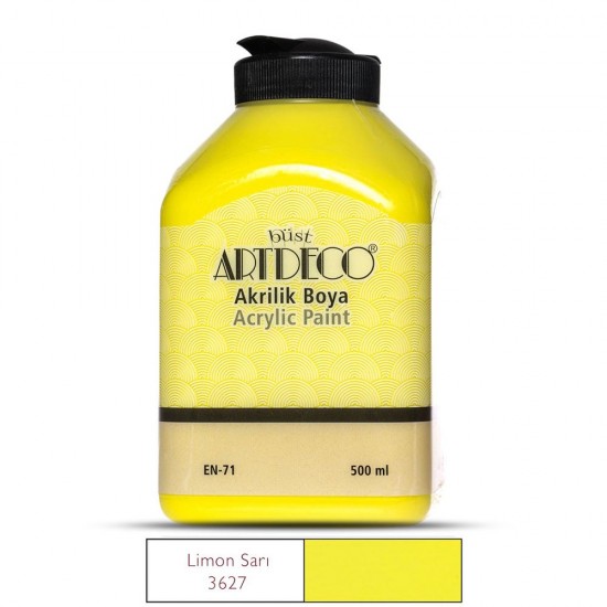 ARTDECO 070L-3627 AKRİLİK BOYA 500ML LİMON SARI