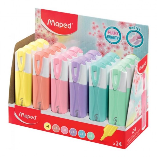 MAPED 742538 PASTEL RENK FOSFORLU KALEM 24LÜ KT