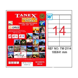 TANEX TW-2114 LAZER ETİKET 105X41MM